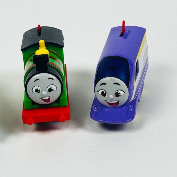 Thomas & Friends Mini Train Toy 4 Colorful Characters Engines & 2 Train Cars - Picture 4 of 9
